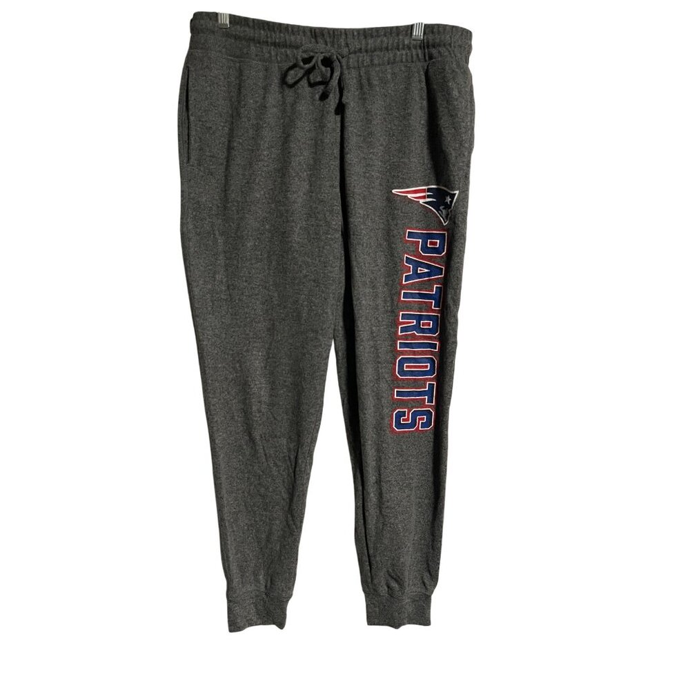 NFL Patriots Logo Jogger Sweatpant Womens L Gray NFL Team Apparel